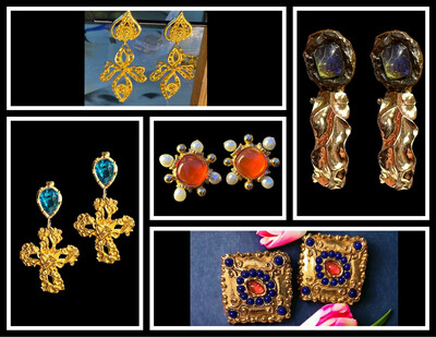 EARRINGS CHRISTIAN LACROIX /JEAN PAUL GAULTIER