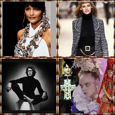 Bijoux vintage des plus grands couturiers Dior, Chanel, YSL etc….