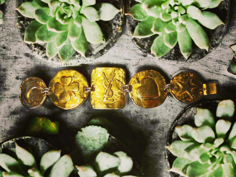 Vintage all-brass bracelet Yves saint Laurent