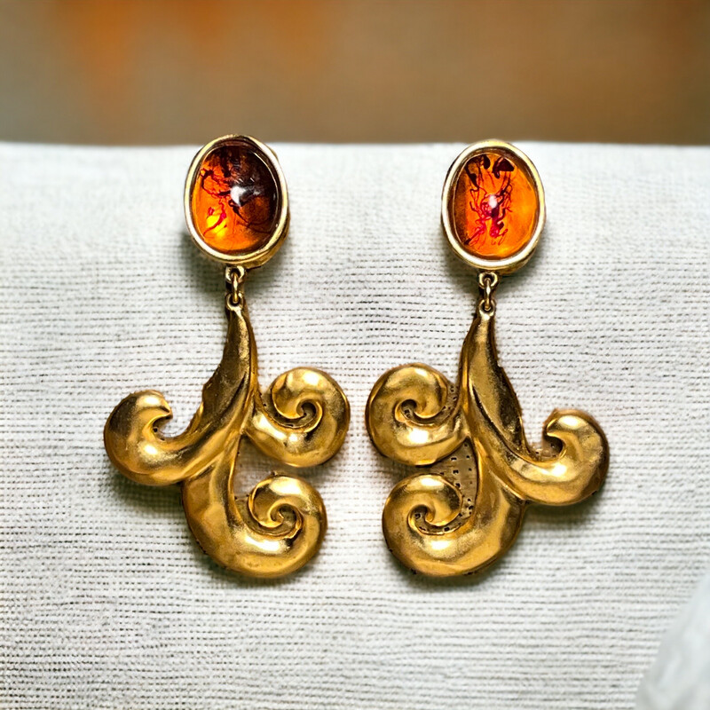 Vintage Rive Gauche earring, arabesques , Yves Saint-Laurent