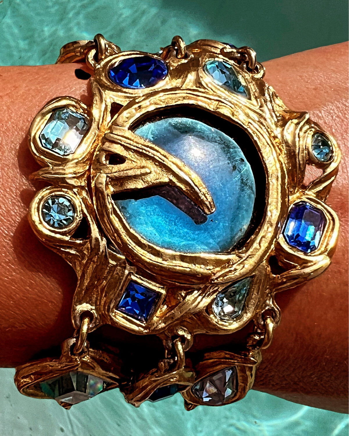 Vintage bracelet Yves saint laurent a marvel brass and s gripoix