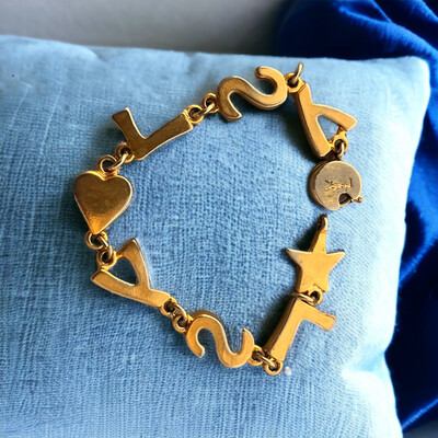 Bracelet logo vintage Yves Saint Laurent
