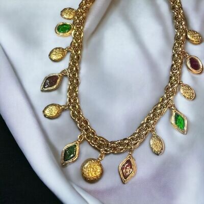 Vintage Chanel Gripoix tassel necklace