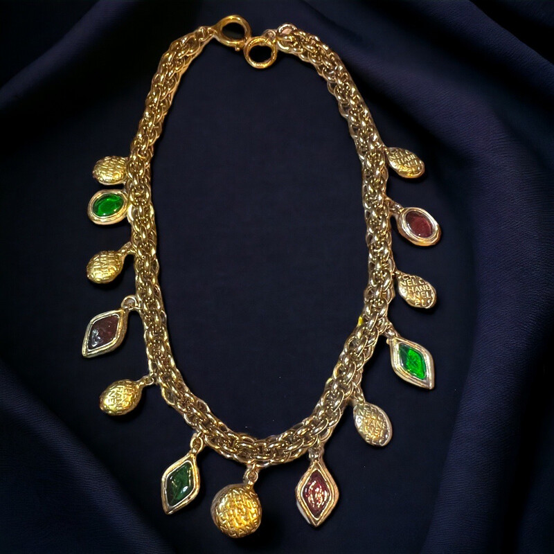 Vintage Chanel Gripoix tassel necklace