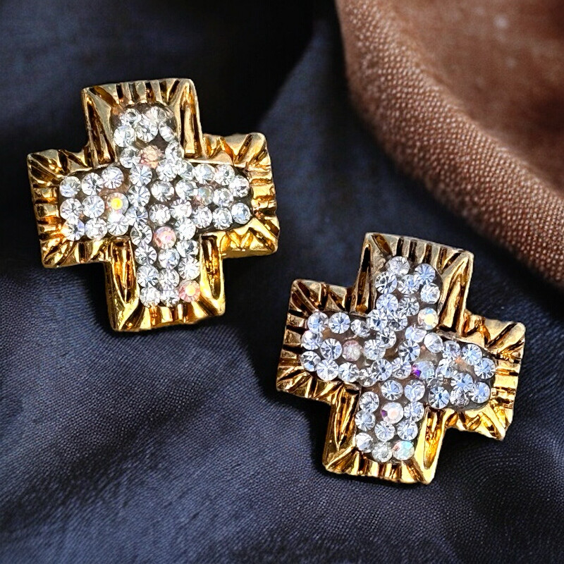 Vintage cross earrings, very good vintage