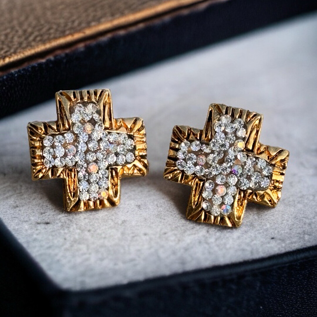 Vintage cross earrings, very good vintage