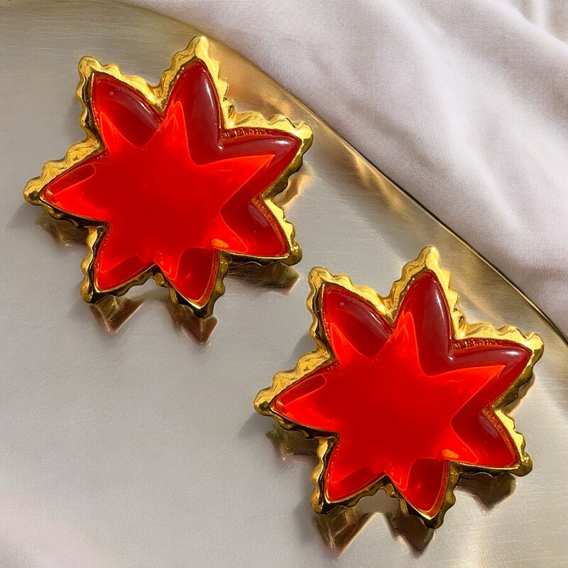 Vintage star earrings by Christian Lacroix 1994