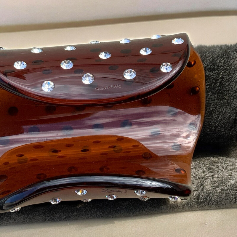 Cuff in lucite and crystals, signed Tom Ford for Yves Saint Laurent