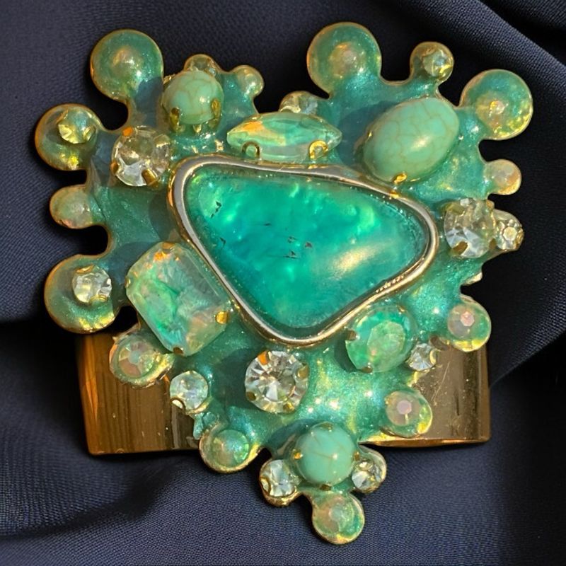 Sculptural cuff,One-of-a-kind Kalinger 90s fashion show piece