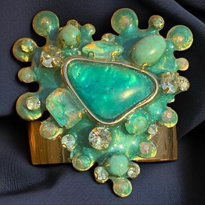 Manchette sculpturale,Pièce unique de défilé Kalinger années 90 