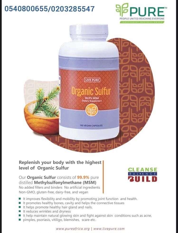 Live Pure Organic Sulfur | Arthritis Supplement