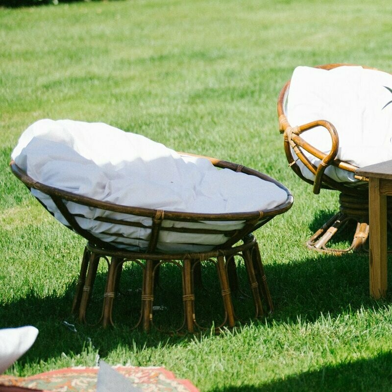 Fauteuil en rotin loveuse