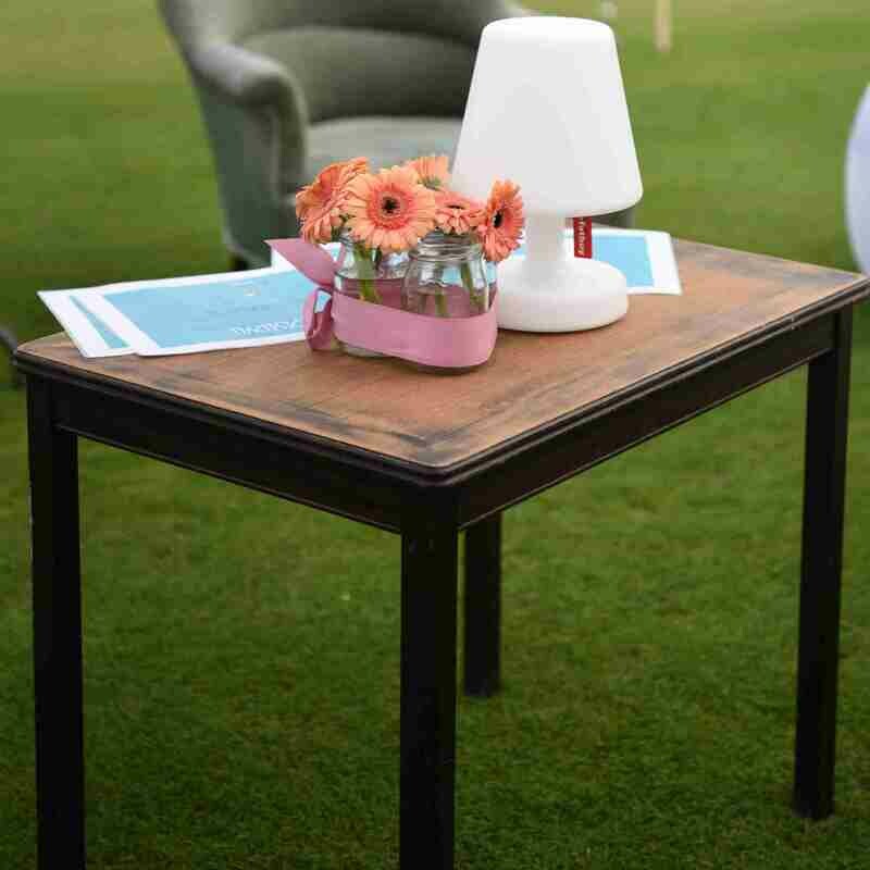 Table basse bois pieds noirs