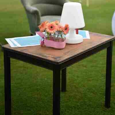 Table basse bois pieds noirs