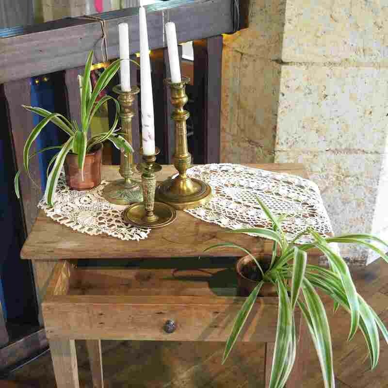 Table console avec tiroir bois