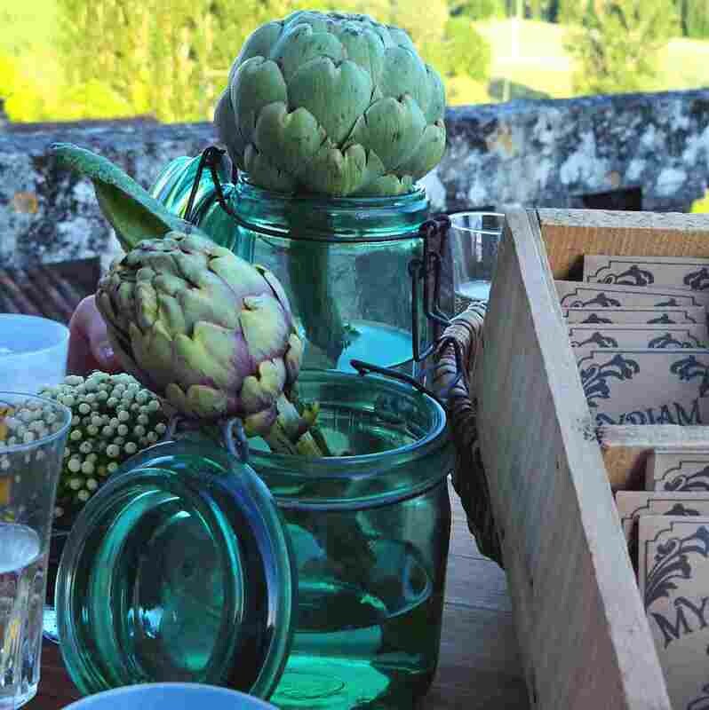 Bocal verre bleu petit
