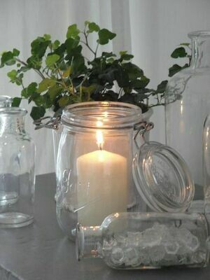 Bocal verre le parfait transparent couvercle verre