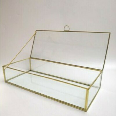 Boite laiton et verre