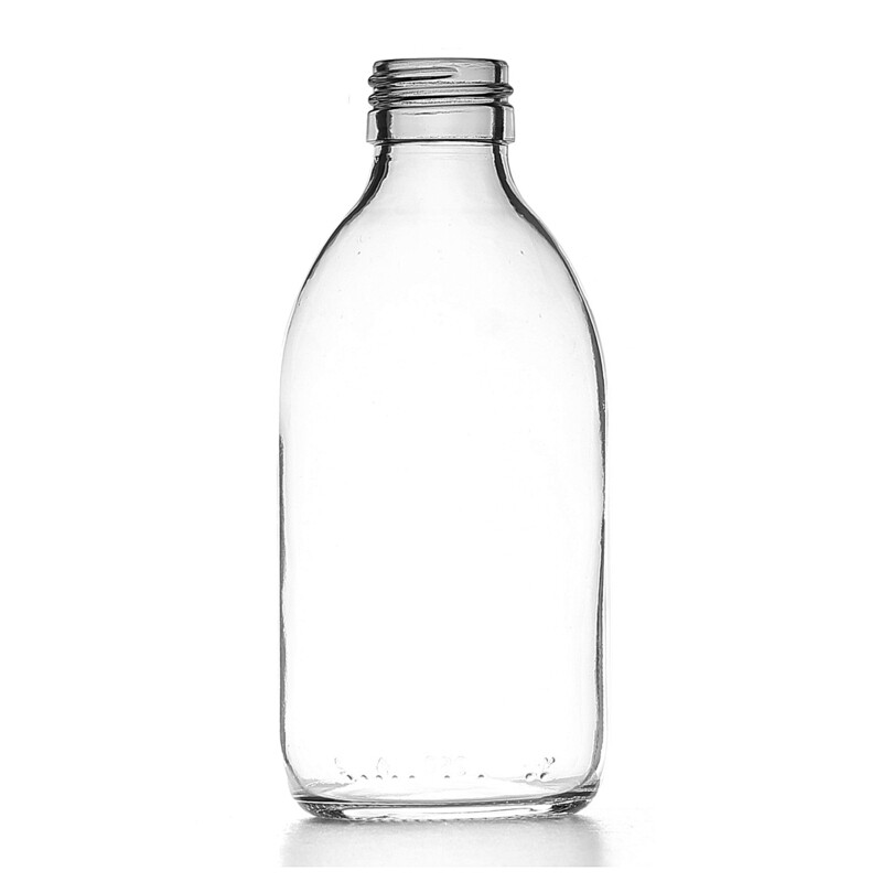 Bouteille apothicaire transparente