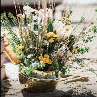 Vase laiton rond