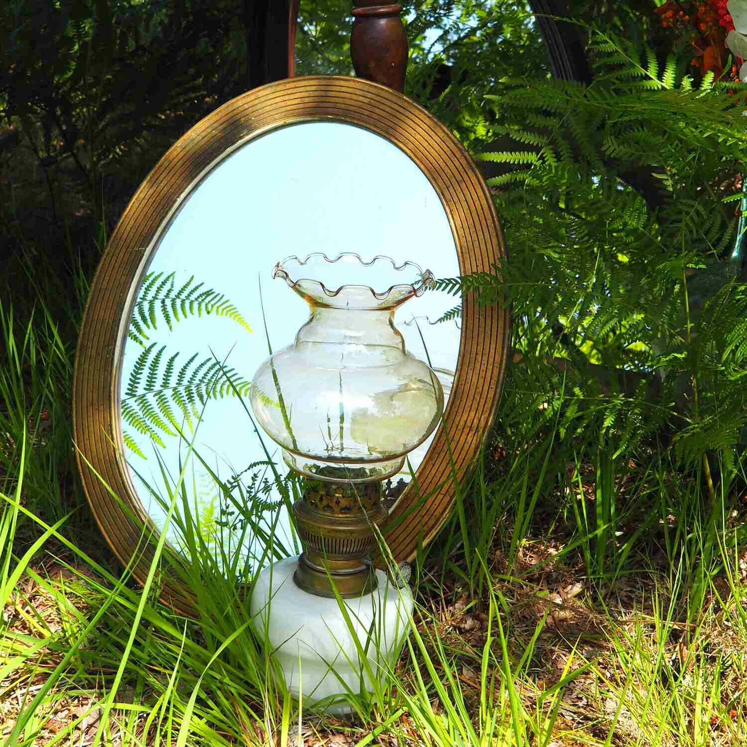 Lampe à huile blanche