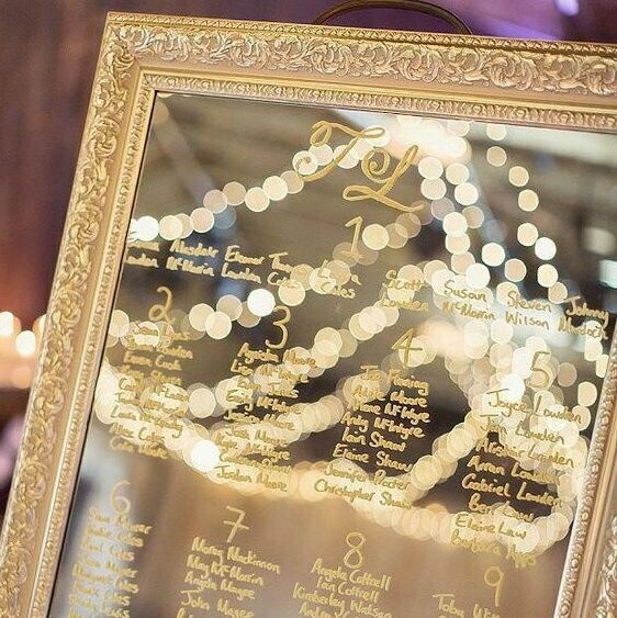 Miroir doré grand de Mamie