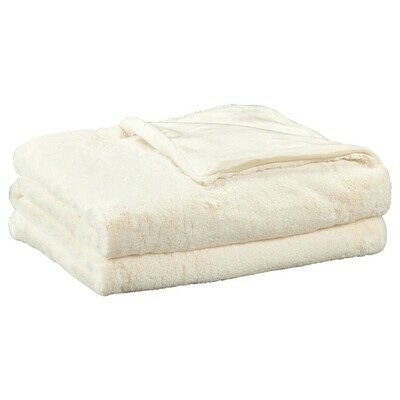 Plaid fourrure blanc