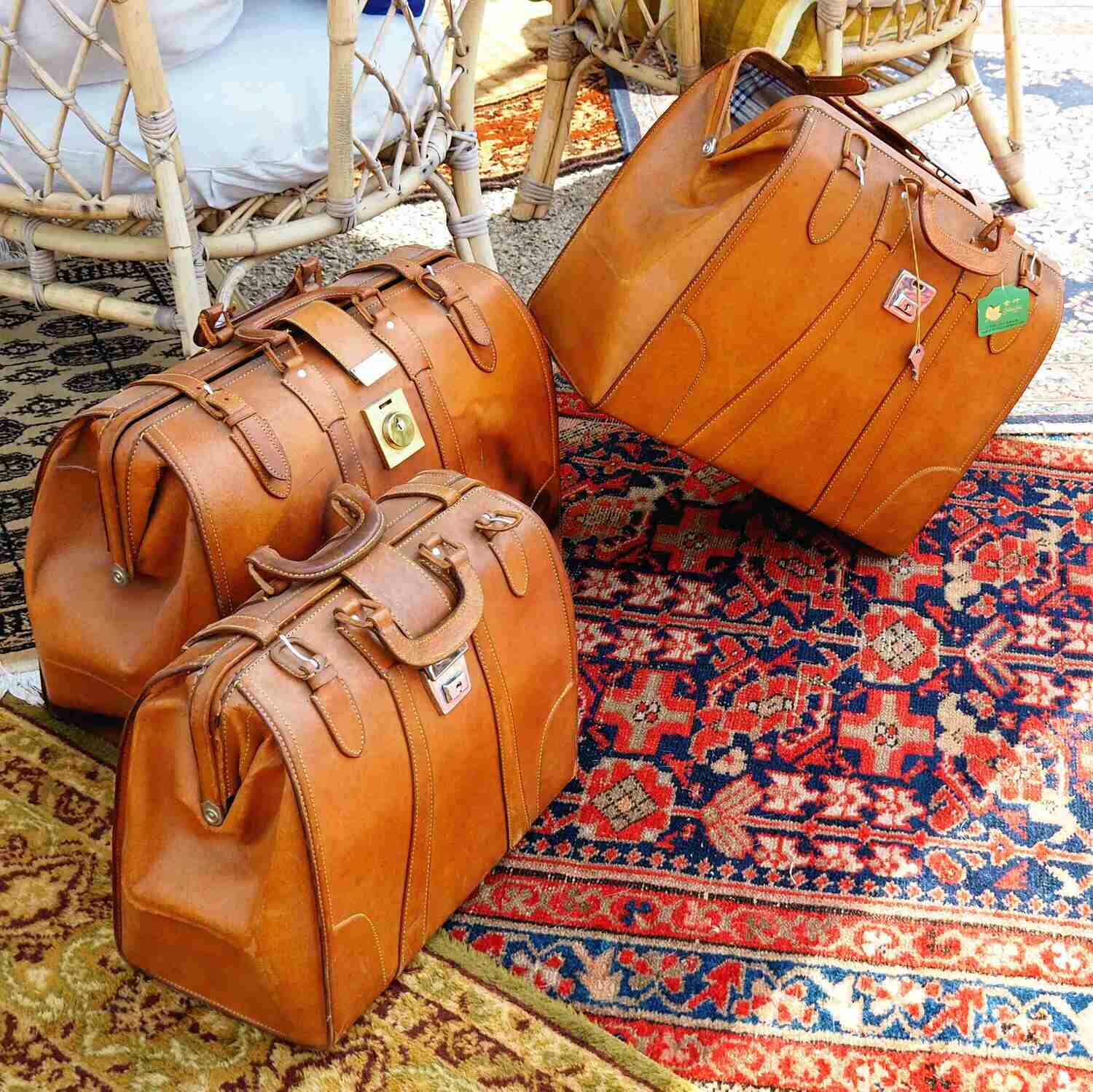 Valise de voyage en cuir