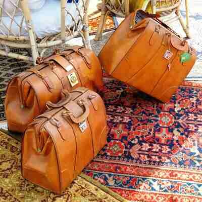 Valise de voyage en cuir