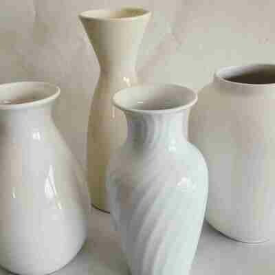 Vase céramique blanc grand