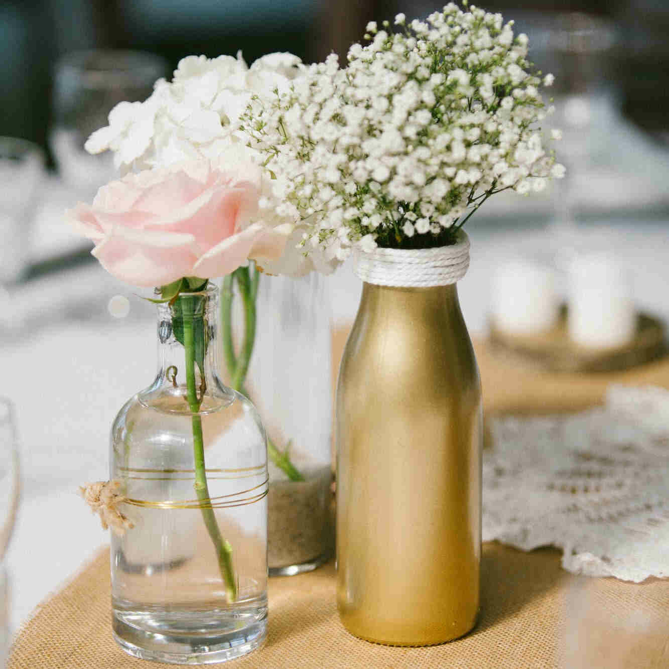 Vase verre doré Oslo