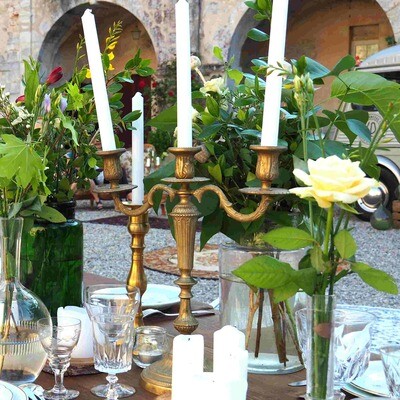 Chandelier laiton triple grand