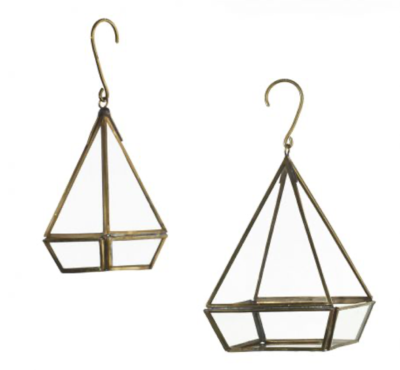 Lanterne laiton doré triangle petite Lanterne laiton doré triangle petite