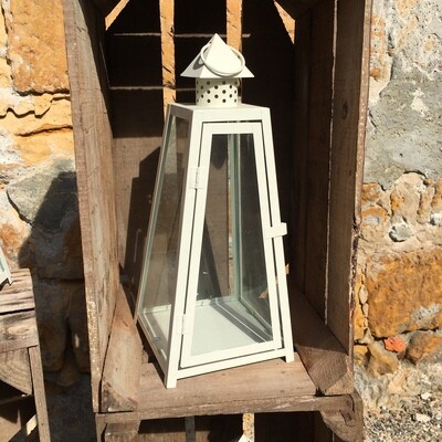 Lanterne métal blanche