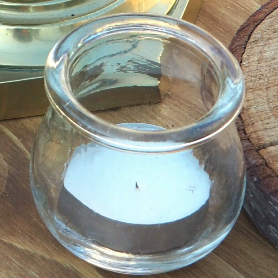 Photophore verre rond ancien