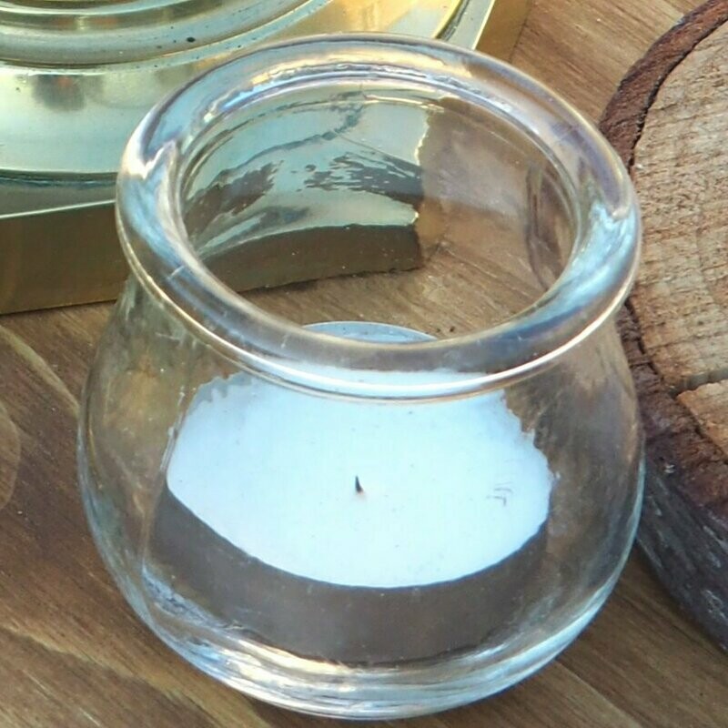 Photophore verre rond ancien