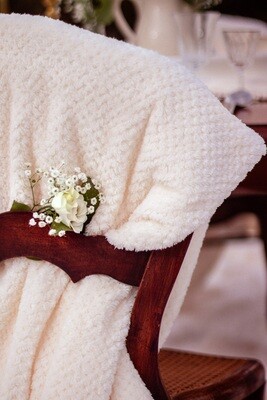 Plaid fourrure blanc