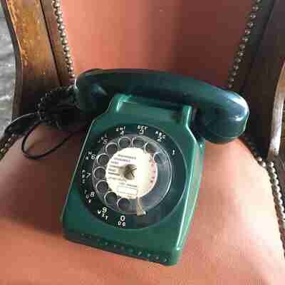 Téléphone en Bakélite bleu vert Téléphone en Bakélite bleu vert