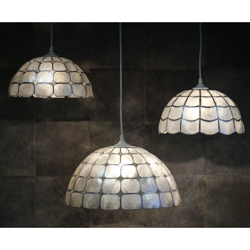 Luminaire suspension nacre petit