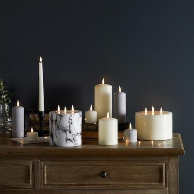 Bougie LED votive piles en cire flamme True Glow