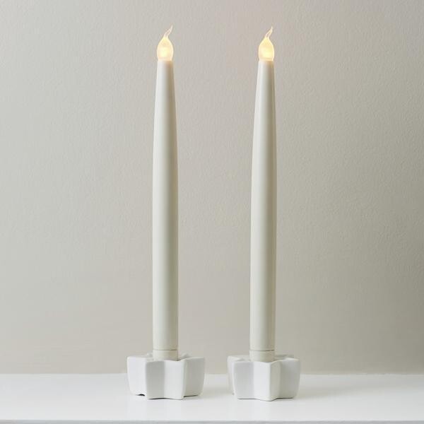 Bougie LED cierge piles en cire
