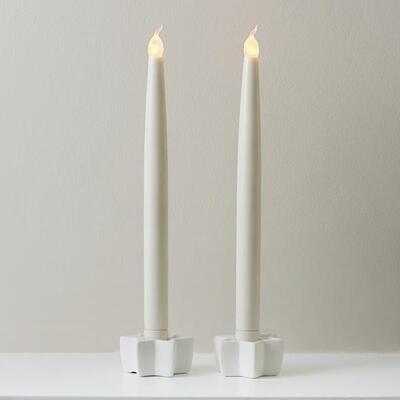 Bougie LED cierge piles en cire