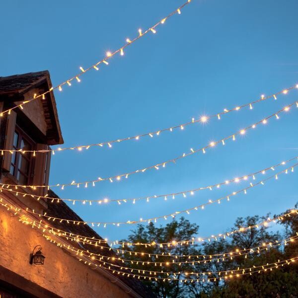 Guirlande LED rideau lumineux blanc chaud