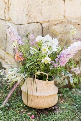 Panier en palmier rond grand