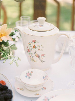 Tasse à café porcelaine fleurie