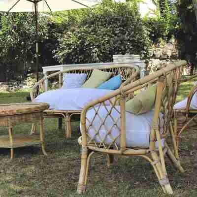 Salon en rotin naturel