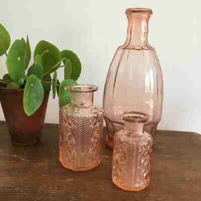 Vase verre rose grand
