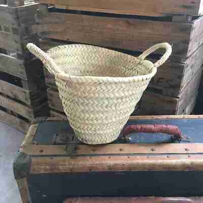 Panier en palmier petit avec anses