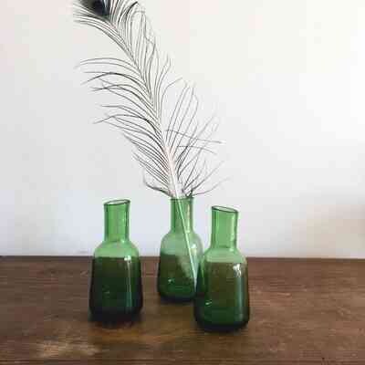 Vase verre vert petit