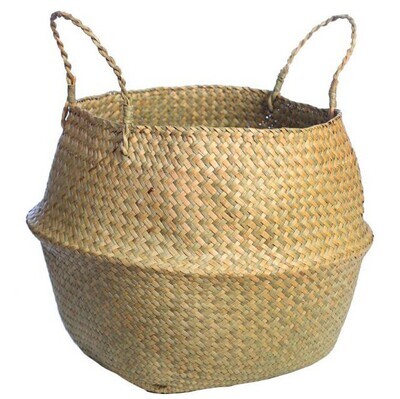 Panier en palmier rond moyen